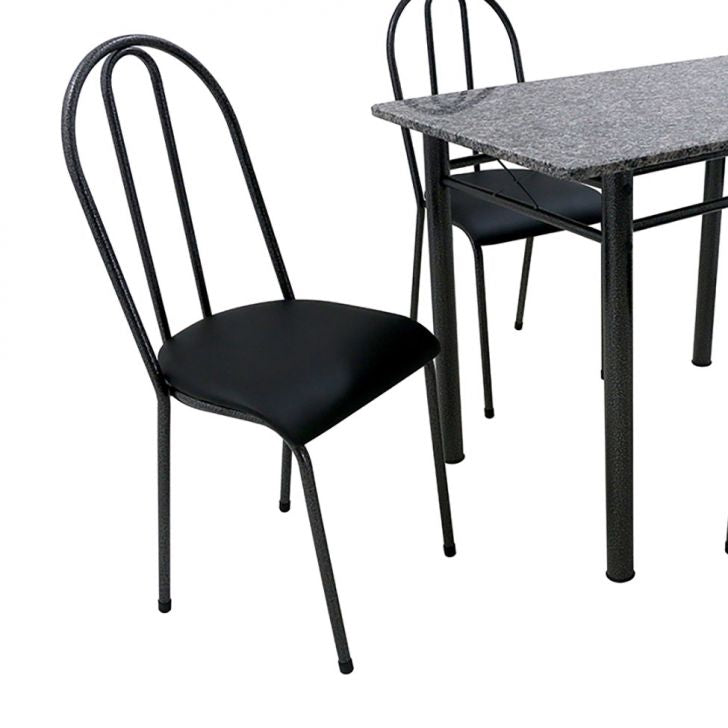 [OUTLET] Conjunto de Mesa com 4 Cadeiras Genebra Preto