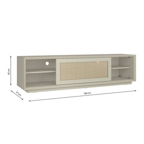 [OUTLET] Rack Corumbá com Tela Off White 160 cm