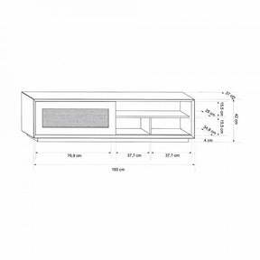 [OUTLET] Rack Corumbá com Tela Off White 160 cm