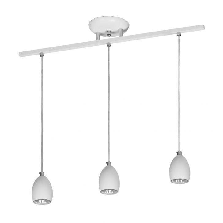 Lustre Pendente Design Zo 07 3 Lâmpadas Gu10 Branca