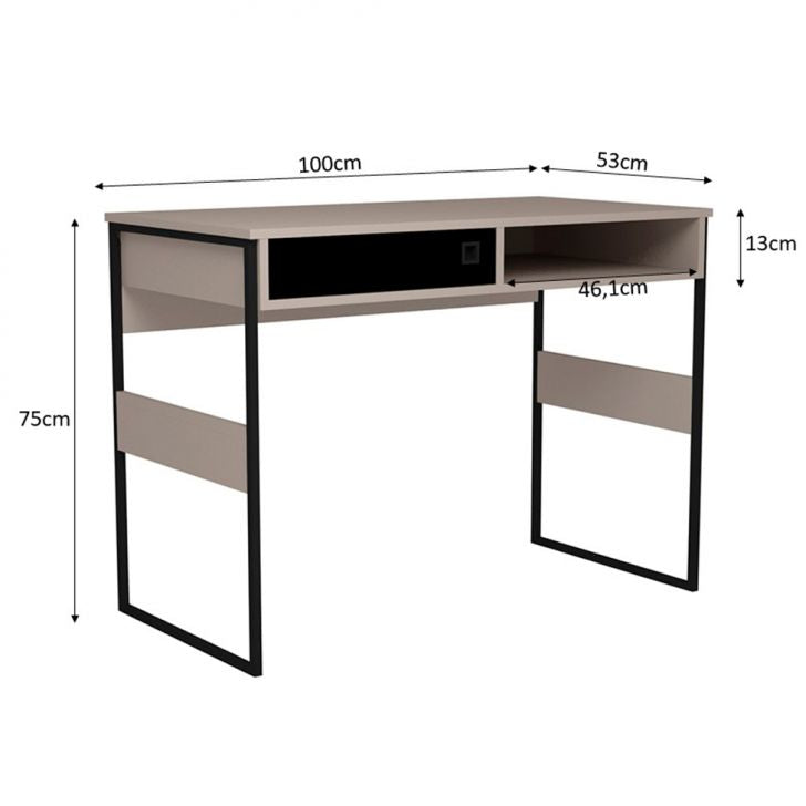 [OUTLET] Mesa de Escritório Sydney 1 Gv Bege