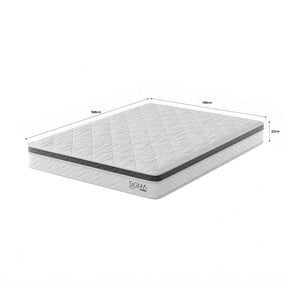 [OUTLET] Colchão Casal Sigma Molas Ensacadas (22x138x188) Branco e Cinza