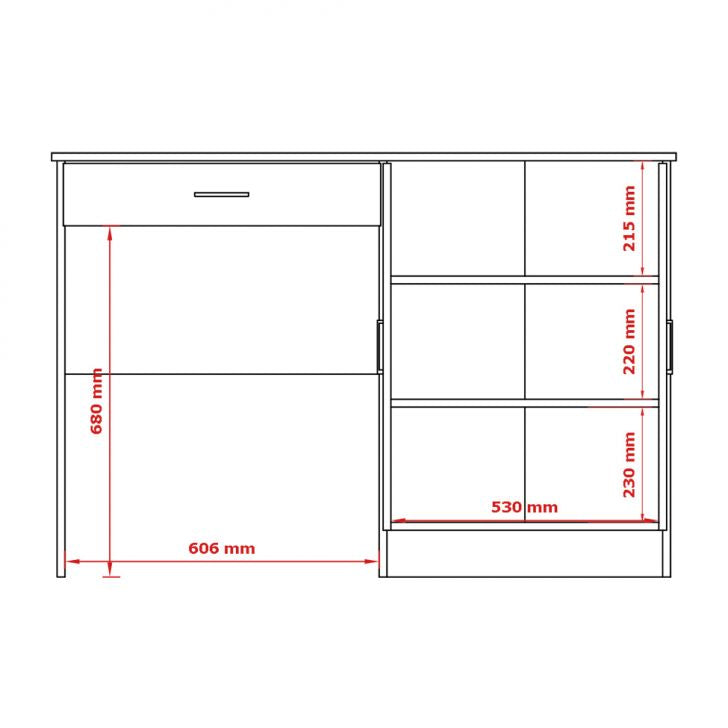 [OUTLET] Escrivaninha Space 2 PT 1 GV Branca e Cinamomo