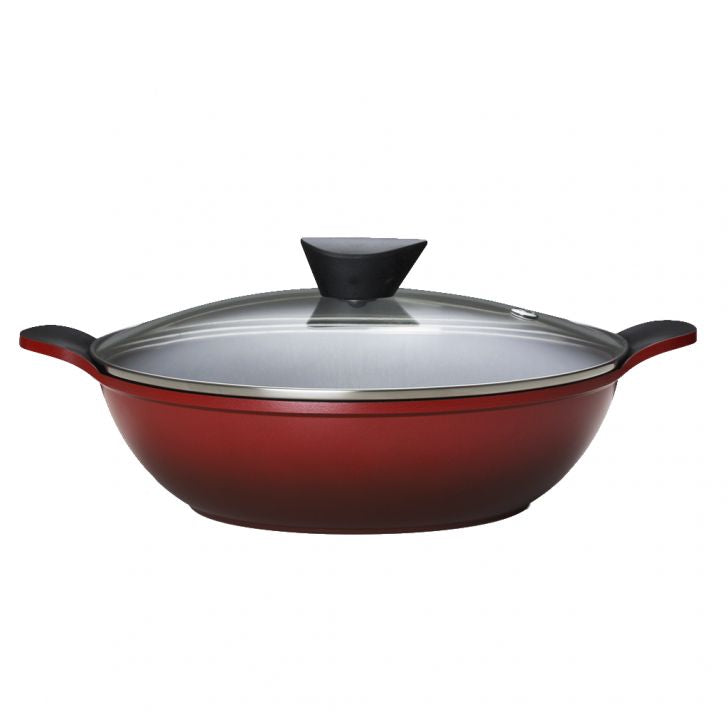 Frigideira Wok 28cm/3,5L com Revestimento Cerâmico - Amie - Neoflam - Cor Vermelha