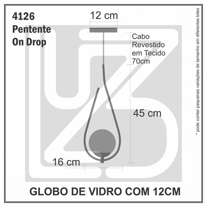 [OUTLET] Kit 2 Pendente Lustre On Drop PRATA globo de vidro FUME